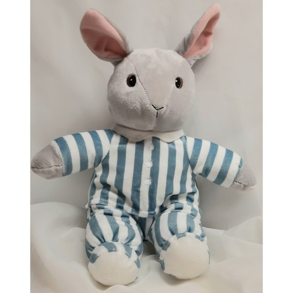 Kohls Cares Goodnight Moon Bunny Rabbit in Striped Pajamas Plush 15" - Picture 1 of 7